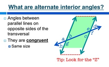 Preview of Alternate Interior Angles
