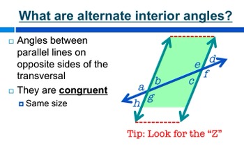 Alternate interior angles