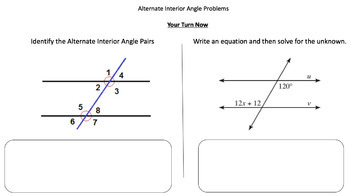 Alternate Interior Angles (examples, solutions, videos, worksheets