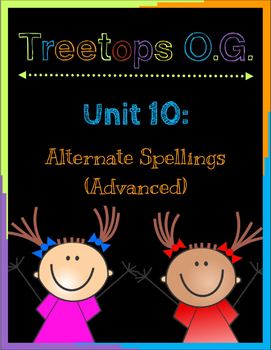 Preview of Alternate Spellings (Advanced): Orton Gillingham Unit 10