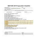 Alternative Education IEP Document Checklist