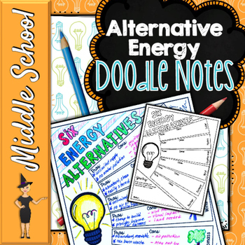Preview of Alternative Energy Doodle Notes | Science Doodle Notes
