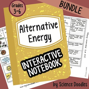 Preview of Science Doodle - Alternative Energy Interactive Notebook Bundle