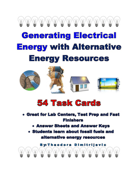 Preview of Alternative Energy Resources - 54 Task Cards *Answer Key Included!