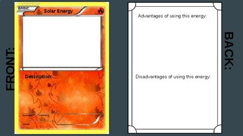 Preview of Alternative Energy Activity Cards