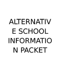 Alternative School Information Packet