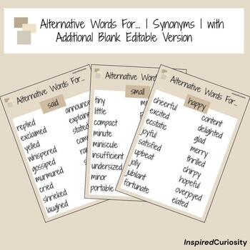 Synonyms in English, Similar Words, Alternative Words