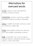 Alternatives for overused words (Synonyms) - Classroom Display
