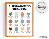 Alternatives to self harm poster, borderline personality disorder, self help