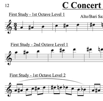 3 Note Songs for Saxophone Sheet Music, Bryan Kujawa