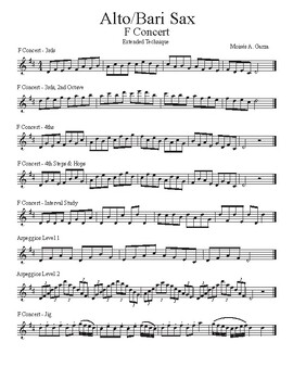 Preview of Alto & Bari Saxophone - Extended Technique Packet