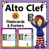 Alto Clef Note Name Flashcards & Music Room Décor