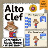 Alto Clef Note Names Interactive Music Game + Assessment  