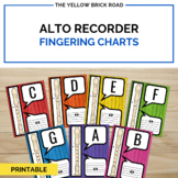 Alto Recorder Fingering Charts