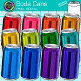 Aluminum Soda Can Clipart: 13 Metal Soft Drink Container C