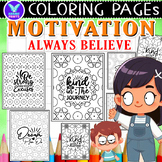 Always Believe Motivation Coloring Page Inspiration Classr