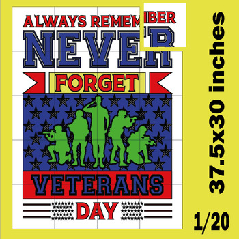 Preview of Veterans Day Collaborative Poster Art Coloring Pages memorial dy