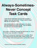 Always-Sometimes-Never Concept Task Cards