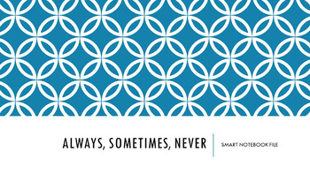 Preview of Always, Sometimes, Never Sets Smart Notebook
