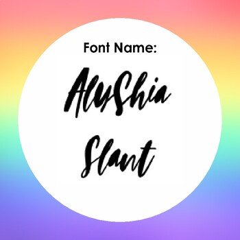Preview of Alyshia Slant Font
