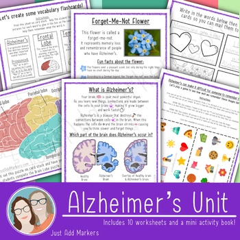 Preview of Alzheimer's Unit Study