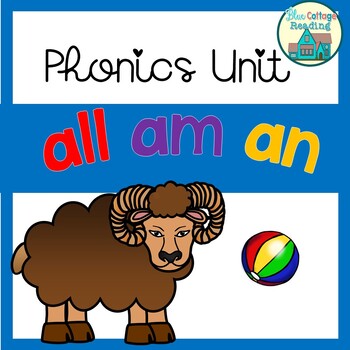 Preview of Am An All  Glued Sounds  Word Families Activities & Worksheets