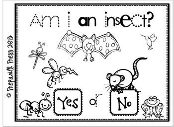 Preview of Am I An Insect? Interactive Emergent Reader & Worksheet