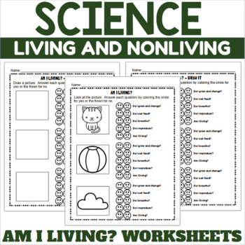 Preview of Living and Non-Living Things Worksheets