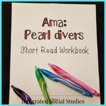 Preview of Ama: Pearl Divers Short Read with Summary Workbook
