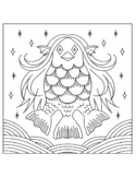 Amabie the Legendary Japanese Mermaid 5 Coloring Pages