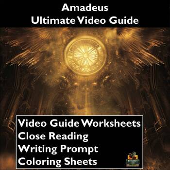 Preview of Amadeus Video Guide: Worksheets, Close Reading, Coloring Sheets, & More!