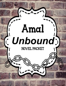 Preview of Amal Unbound Novel Study Bundle - Distance Learning