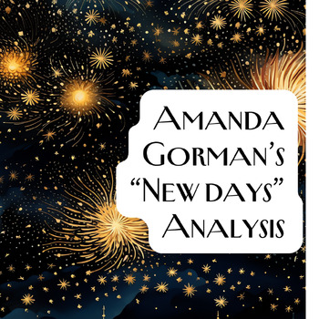 Preview of Amanda Gordon “New Days” Analysis, New Years 2024, No Prep, Google Apps