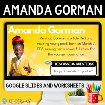 Preview of Amanda Gorman Google Slides & Worksheets