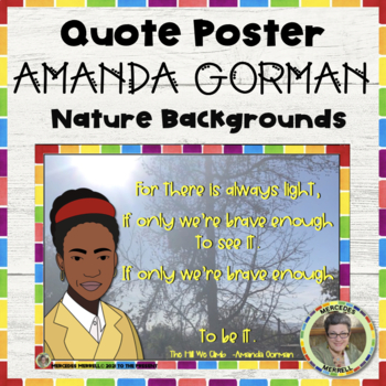 Amanda Gorman Quote Poster 1 For There Is Always Light By Mercedes Merrell