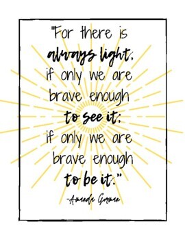 Amanda Gorman Quote Poster By Planning In The Pines Tpt