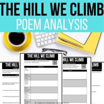 Preview of Amanda Gorman The Hill We Climb Analysis Questions & Answers - High School ELA