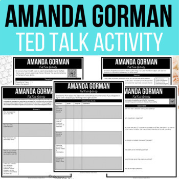 Preview of Amanda Gorman Using Your Voice is a Political Choice TedTalk and Analysis 