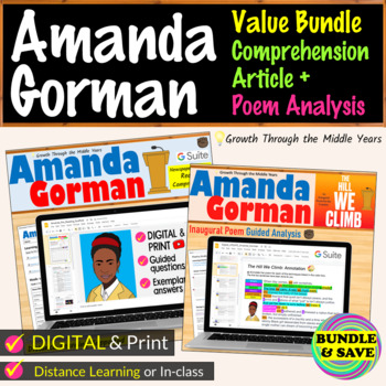 Preview of Amanda Gorman: Value Bundle (Context, Annotation & Analysis)