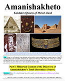 Amanishakheto: Kush (Nubian) Queen's Pyramid and Treasures DBQ