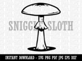 Amanita Phalloides Deathcap Toxic Mushroom Whimsical Fungus Fungi Clipart