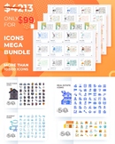 Amazing ! 10,000+ All Vector Icons Package Commercial & PO