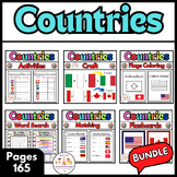 Amazing Activities BUNDLE Flags Countries Worksheets