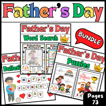 Preview of Amazing Activities BUNDLE Worksheets Father's Day
