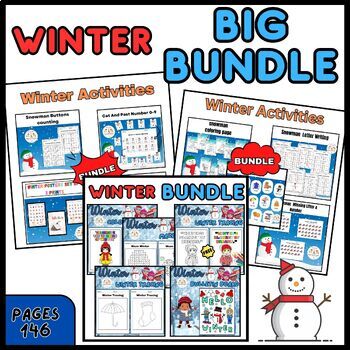 Preview of Big BUNDLE Activities  worksheets  | Winter Season | January