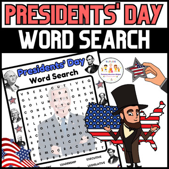 Preview of Amazing Activities Word Search Puzzle Worksheets Presidents' Day