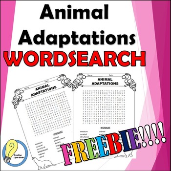 Preview of Animal Adaptations Word Search