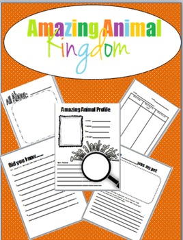 Preview of Amazing Animal Kingdom Research Packet