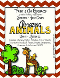 Amazing Animals - Journeys First Grade Print and Go