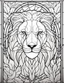 Amazing Animals Stained Glass Coloring Book| 200 Animals S